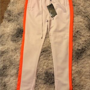 White and Orange Men's Joggers